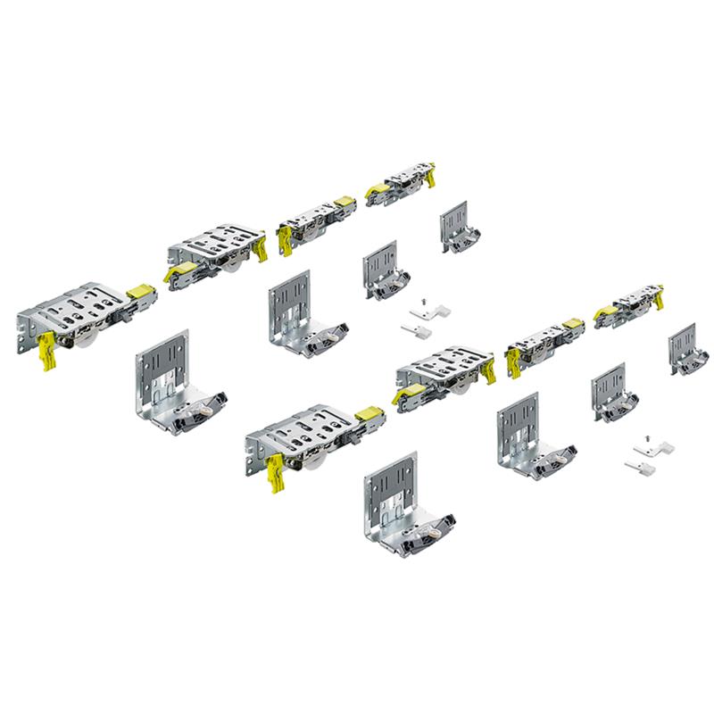 Ensemble de quincaillerie pour système de portes coulissantes TopLine XL 4 portes 60 kg