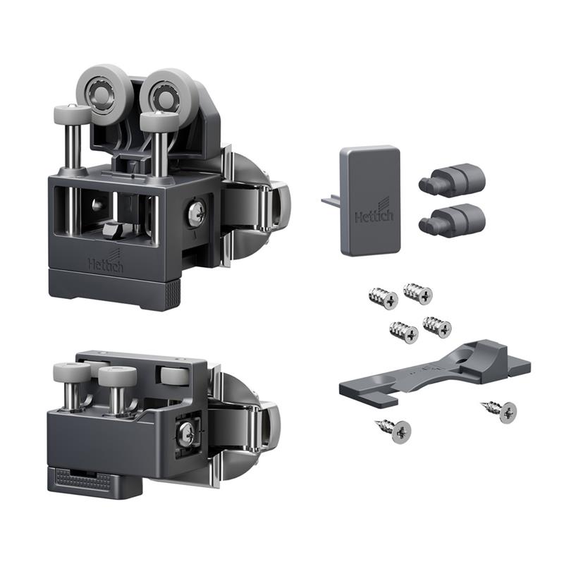 Ensemble WingLine L avec guidage bas 12 kg ouverture à droite anthracite