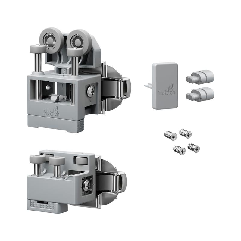 Ensemble WingLine L avec guidage bas 12 kg ouverture à droite gris pour unité de confort