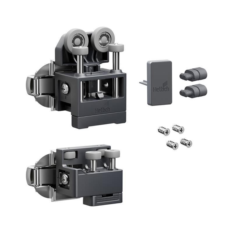 Ensemble WingLine L avec guidage bas 12 kg ouverture à gauche anthracite pour unité de confort