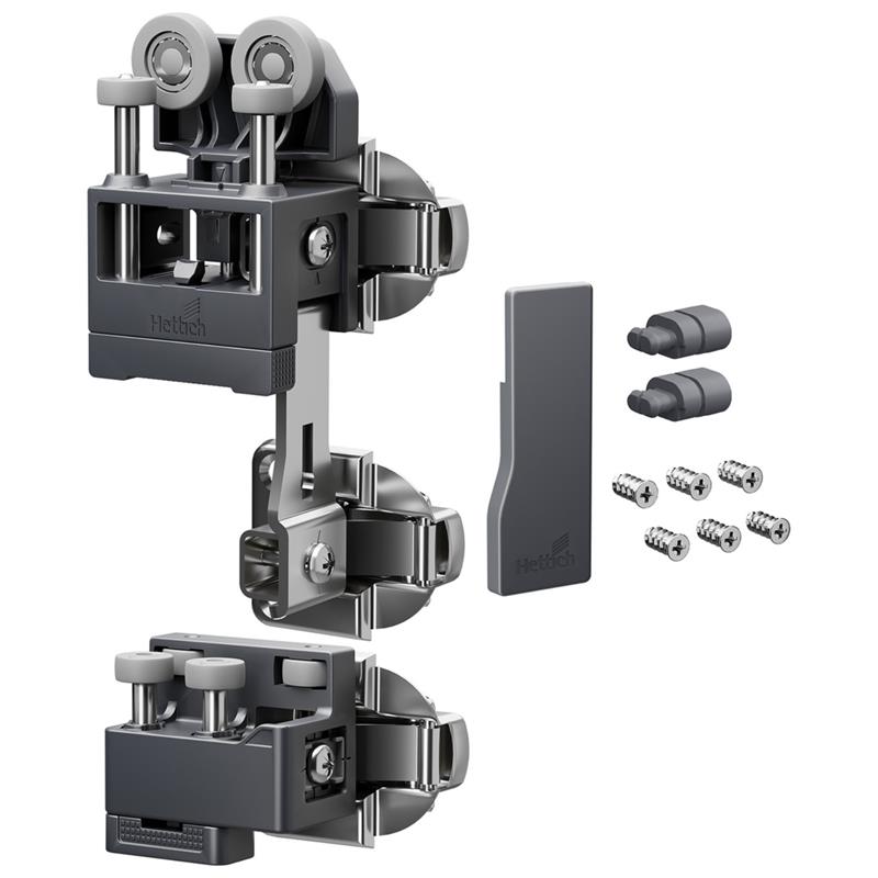 Ensemble WingLine L avec guidage bas 25 kg ouverture à droite anthracite pour unité de confort