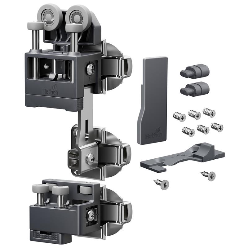 Ensemble WingLine L avec guidage bas 25 kg ouverture à droite anthracite