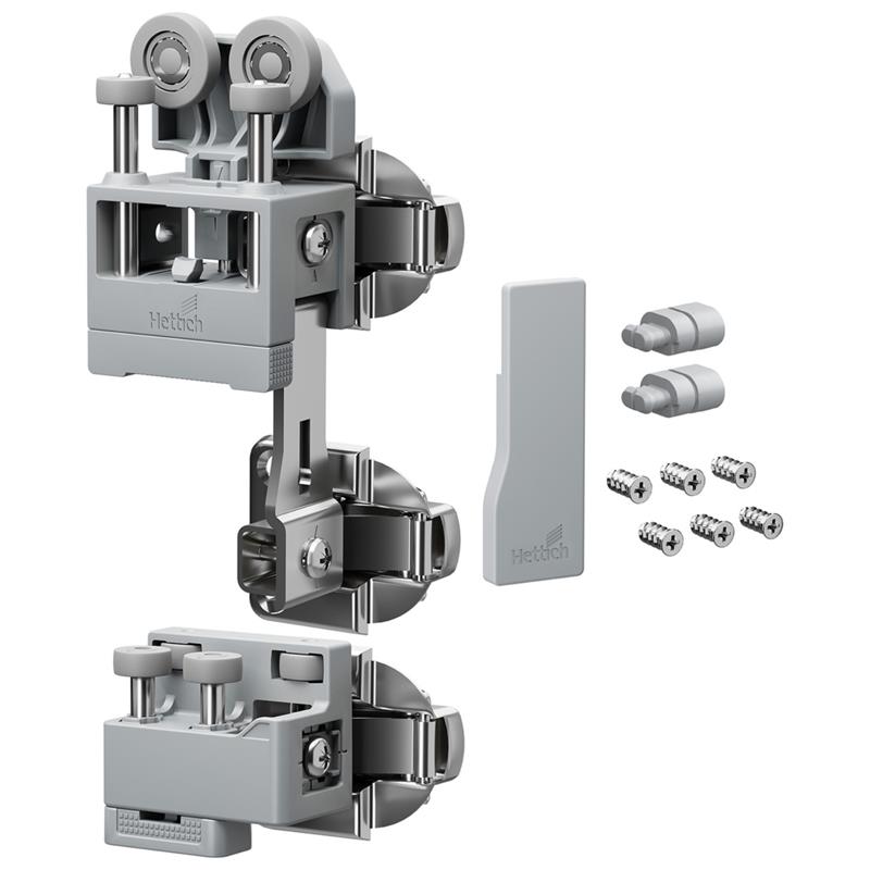 Ensemble WingLine L avec guidage bas 25 kg ouverture à droite gris pour unité de confort