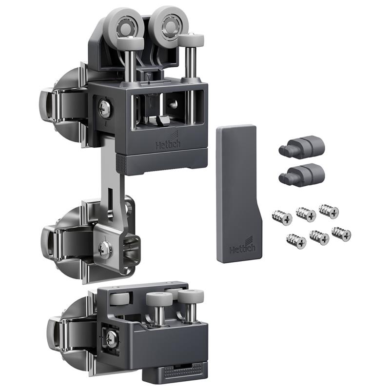 Ensemble WingLine L avec guidage bas 25 kg ouverture à gauche anthracite pour unité de confort