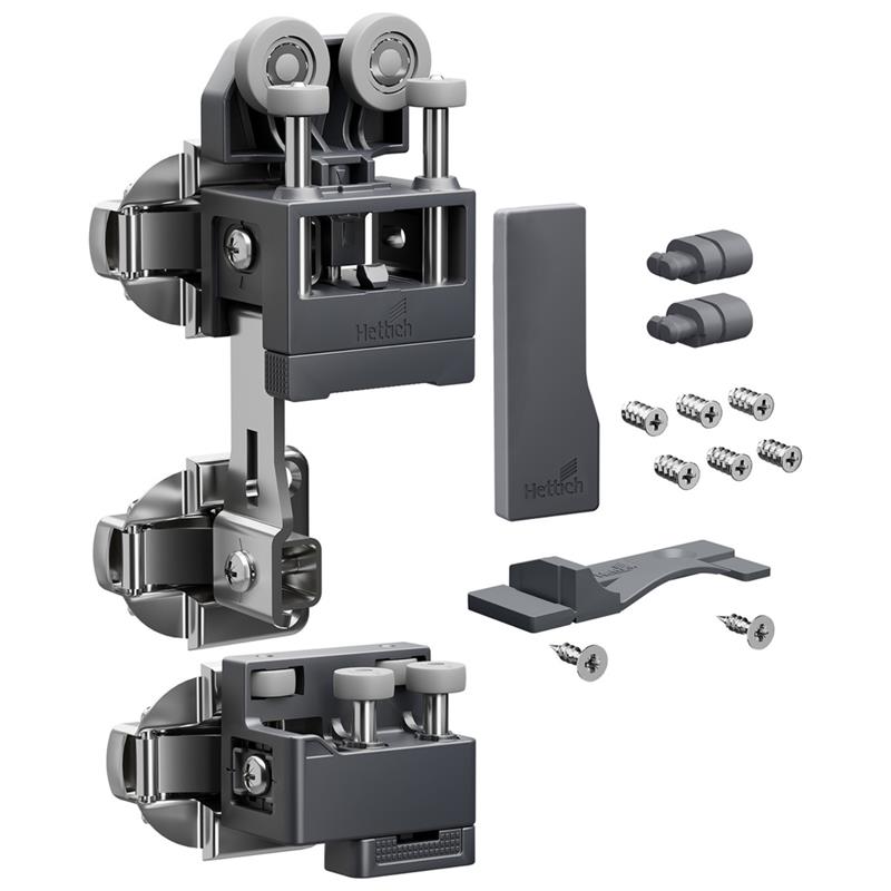 Ensemble WingLine L avec guidage bas 25 kg ouverture à gauche anthracite