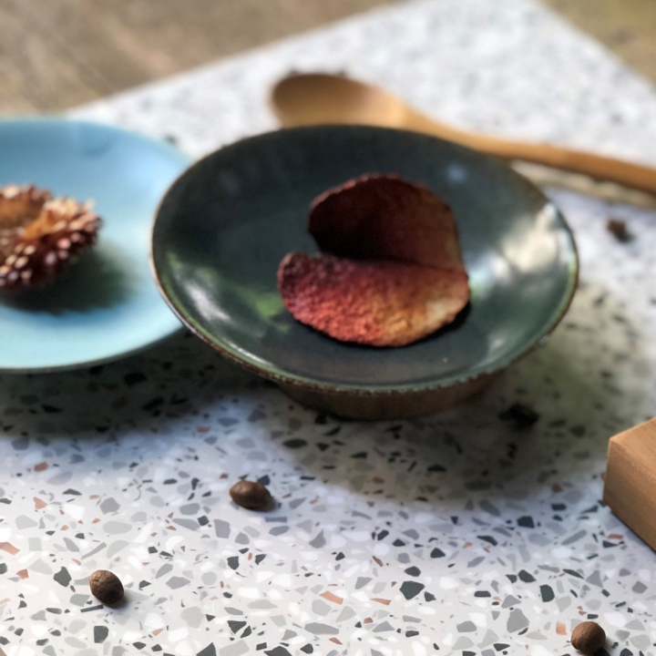 Surface solide acrylique TT006 - Caramel Terrazzo