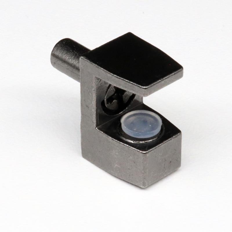 Glass shelf support 6-8 mm, black chrome (4 per bag)