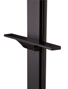 Slim profile cabinet and shelf holder (matte black)