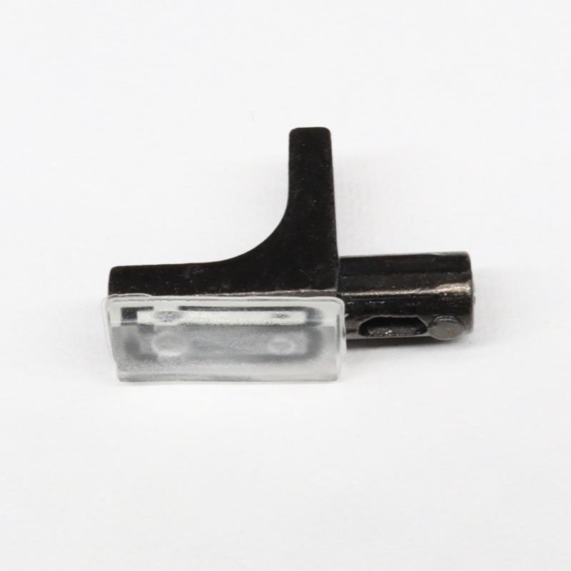 Onyx serie glass shelf support, black chrome