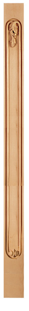 96" Maple corner post - 6" base