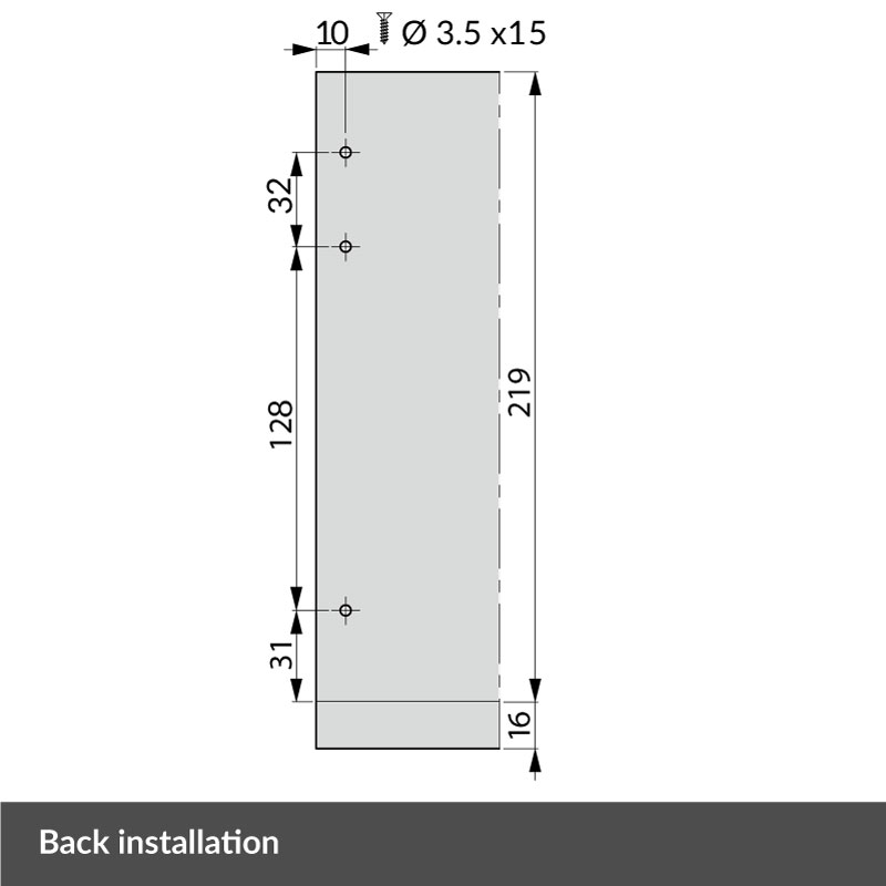 Back installation