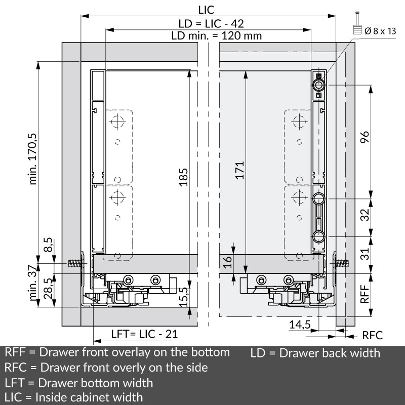 Front installation